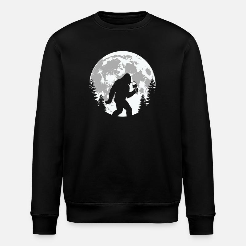 Bigfoot Eiscreme Mond - Stanley/Stella Unisex Bio-Sweatshirt ROLLER - Schwarz