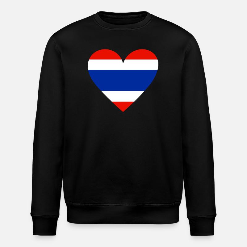 Thailand Heart - Stanley/Stella Unisex Bio-Sweatshirt ROLLER - Schwarz