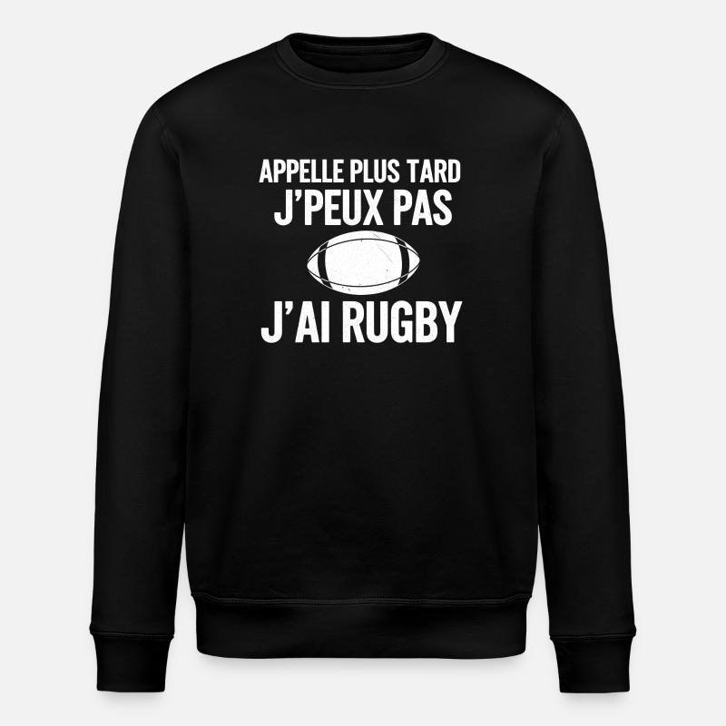 Später Rugby-Ruf - Stanley/Stella Unisex Bio-Sweatshirt ROLLER - Schwarz