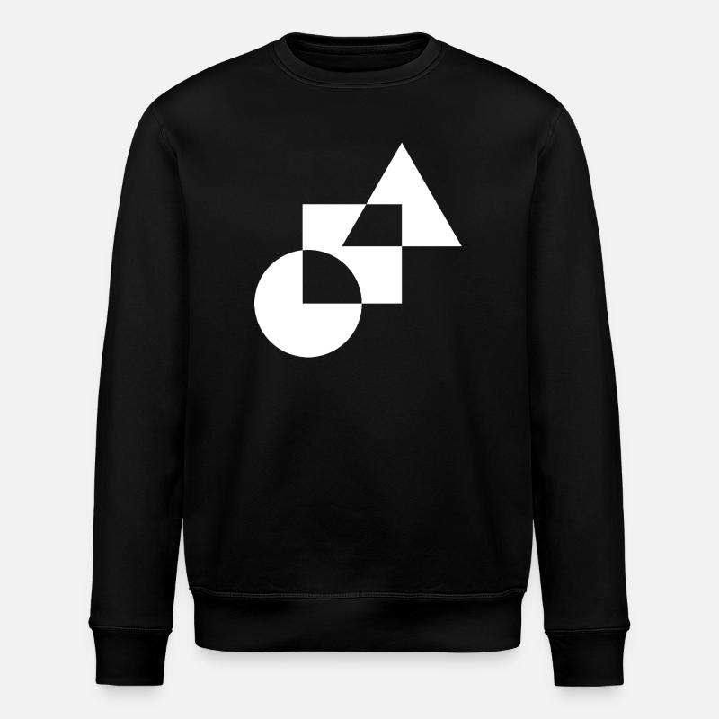 Monochrome Geometric Mosaic - Stanley/Stella ROLLER Unisex Organic Sweatshirt - black