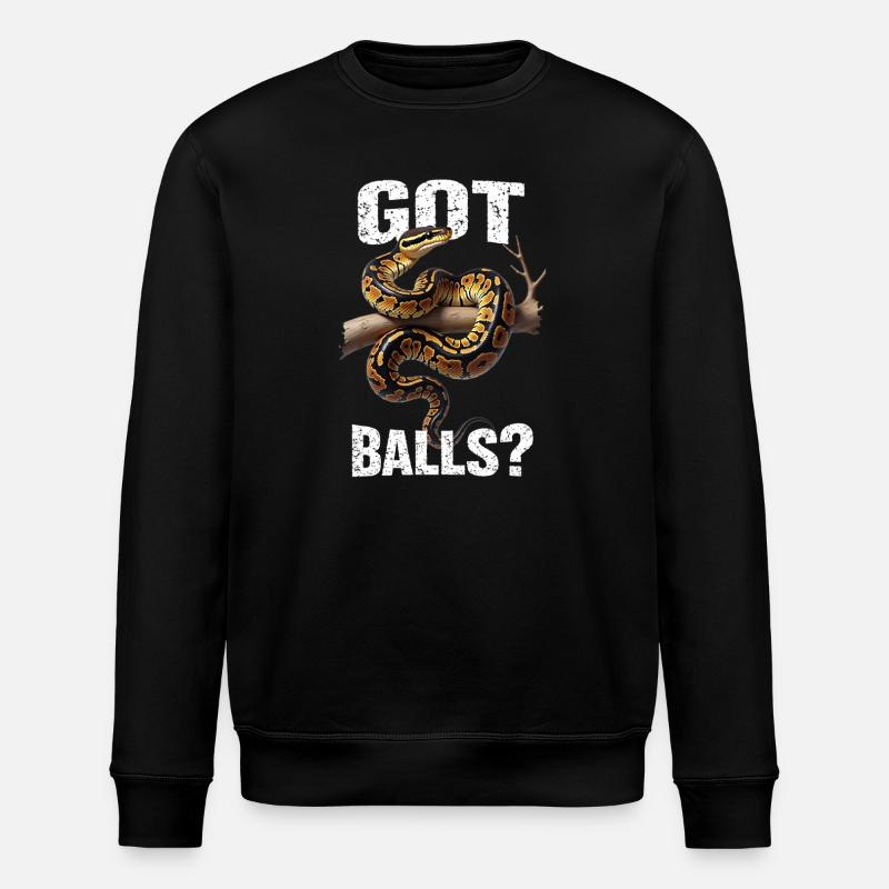 Königspython Schlangen Liebhaber Terrarium Python - Stanley/Stella Unisex Bio-Sweatshirt ROLLER - Schwarz