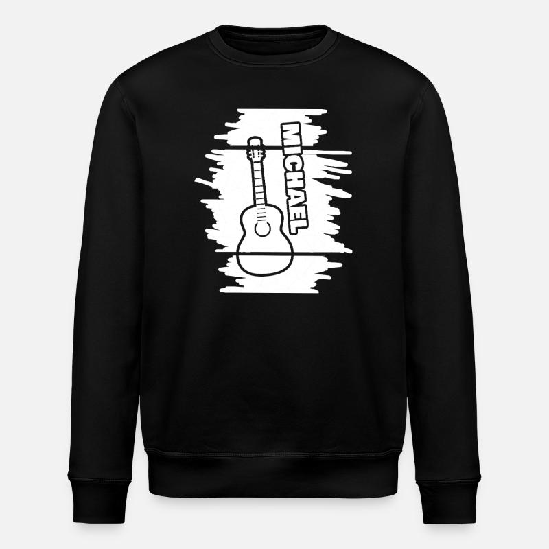 Michael as Playing the Guitar - Stanley/Stella ROLLER Unisex Organic Sweatshirt - black