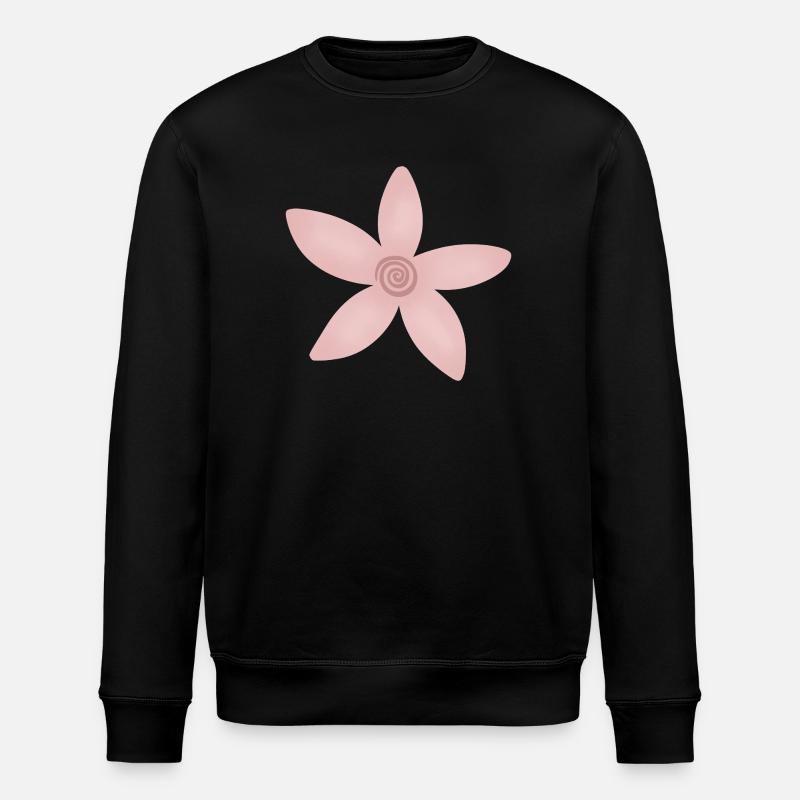 Rouge-Rosen-Spiralblume - Stanley/Stella Unisex Bio-Sweatshirt ROLLER - Schwarz