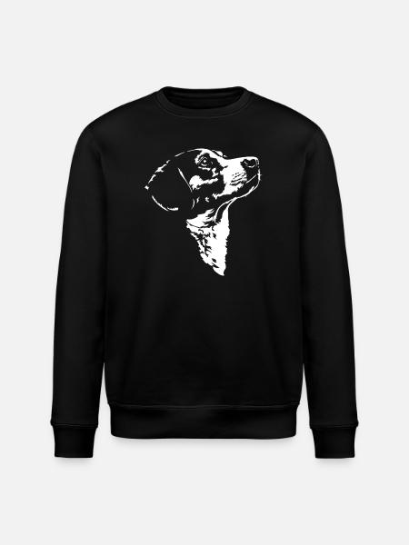 Drever Silhouette Dog Dog Wilsigns - Stanley/Stella ROLLER Unisex Organic Sweatshirt - black