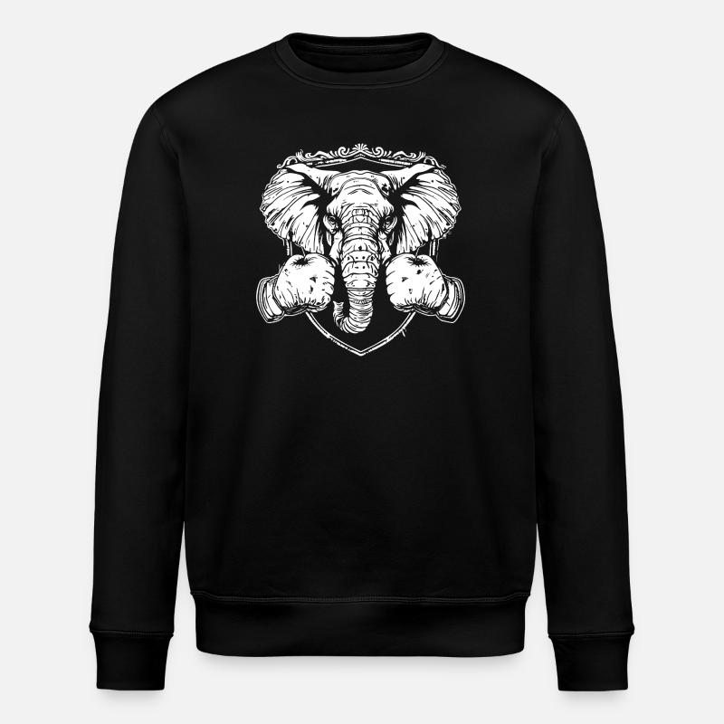 Elephant Boxing MMA - Stanley/Stella ROLLER Unisex Organic Sweatshirt - black