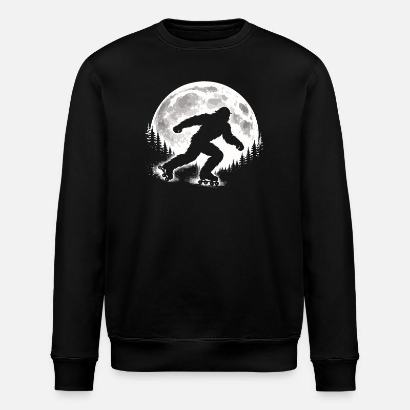 Bigfoot Roller Skater - Stanley/Stella ROLLER Unisex Organic Sweatshirt - black