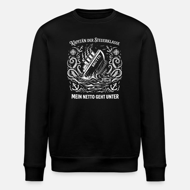 Capitaine de la classe taxe - Sweat bio ROLLER Stanley/Stella Unisexe - noir
