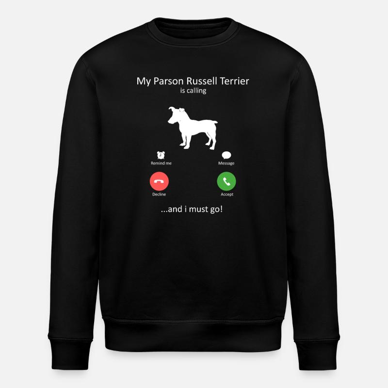 Parson Russell Terrier ruft lustigen Hund - Stanley/Stella Unisex Bio-Sweatshirt ROLLER - Schwarz