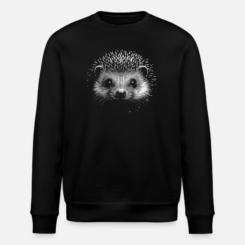 Hedgehog - Stanley/Stella ROLLER Unisex Organic Sweatshirt - black