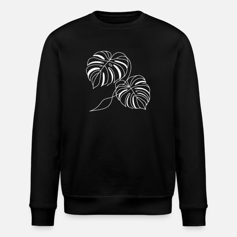 Monstera - Stanley/Stella ROLLER Unisex Organic Sweatshirt - black