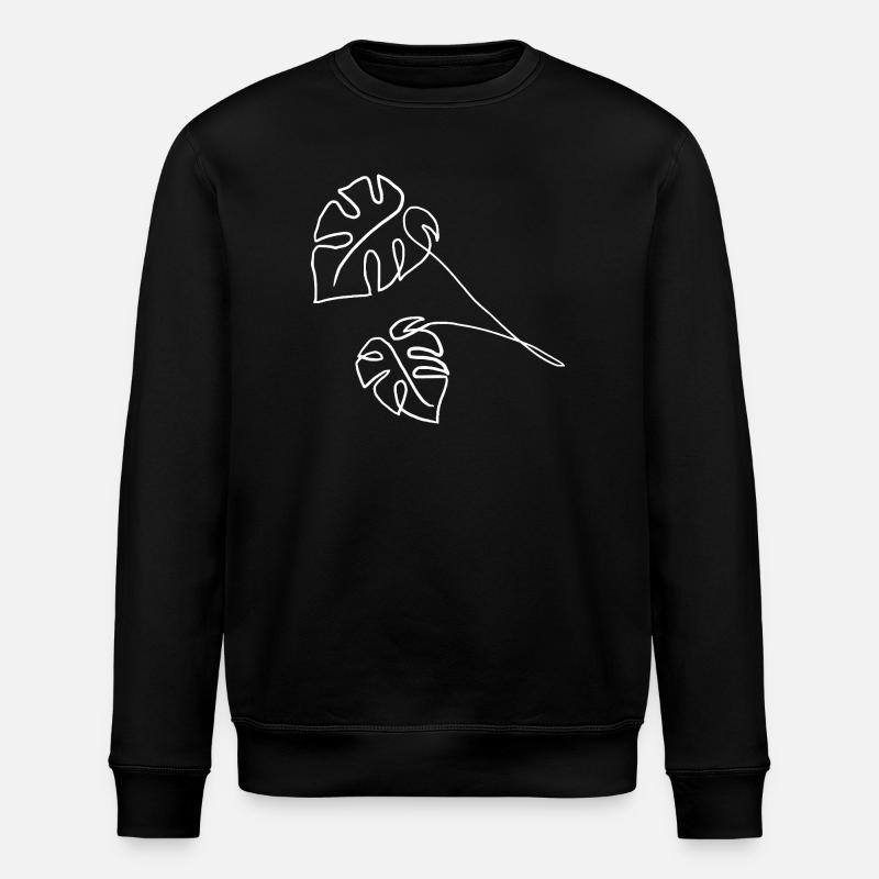 Monstera - Stanley/Stella ROLLER Unisex Organic Sweatshirt - black