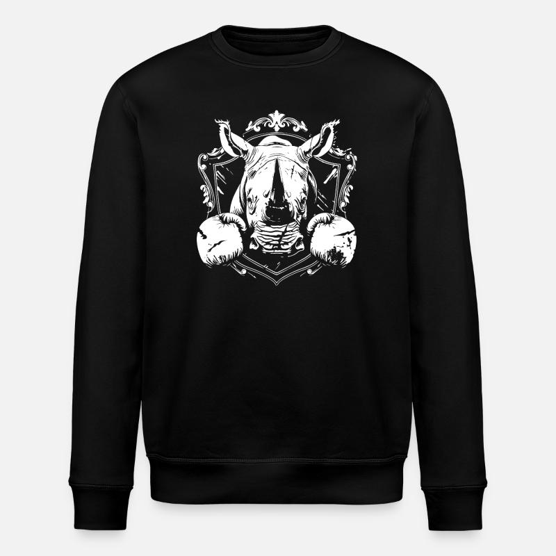 Nashorn Boxen MMA - Stanley/Stella Unisex Bio-Sweatshirt ROLLER - Schwarz