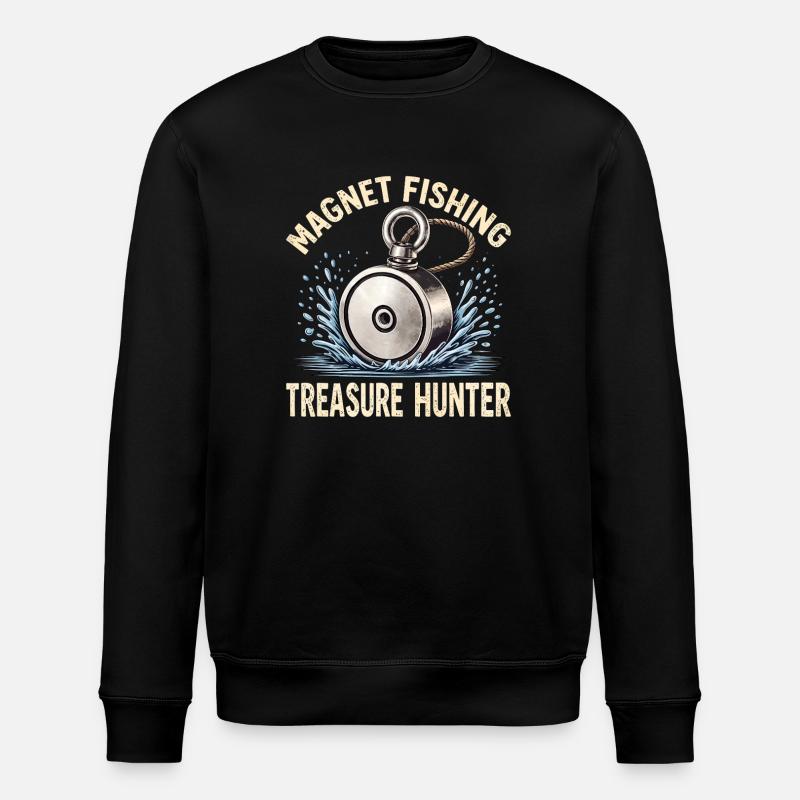 Magnetfischen Schatzjaeger - Stanley/Stella Unisex Bio-Sweatshirt ROLLER - Schwarz