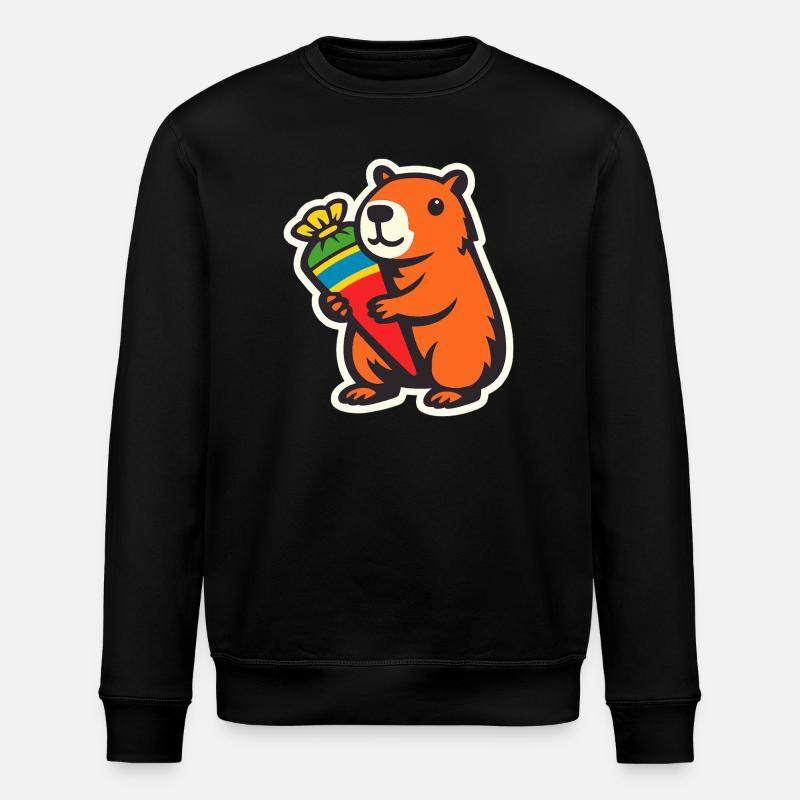 Capybara School Enrollment - Stanley/Stella ROLLER Unisex Organic Sweatshirt - black