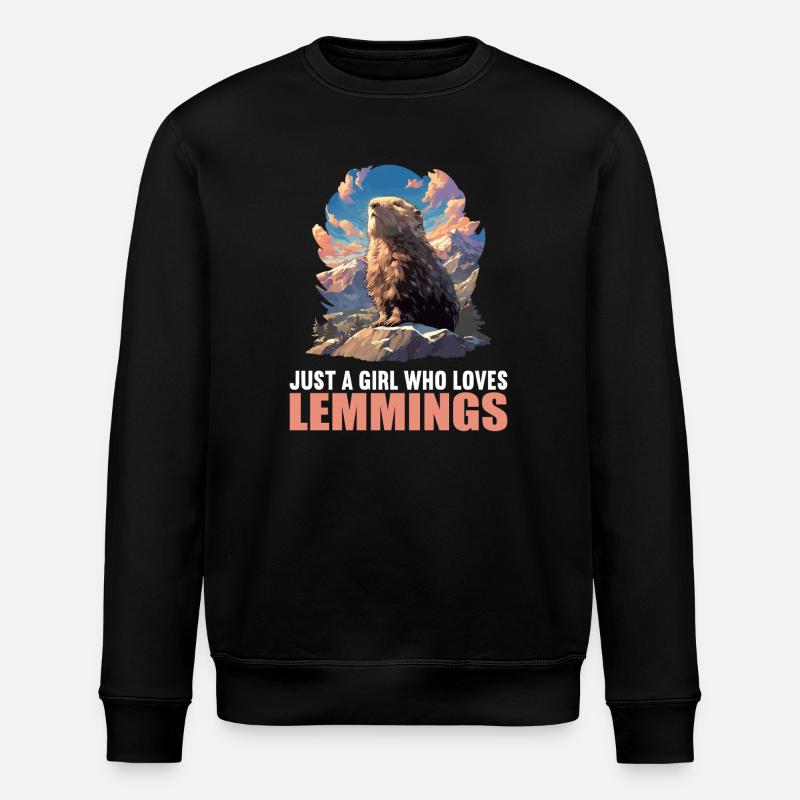 Lemminge Lemming - Stanley/Stella Unisex Bio-Sweatshirt ROLLER - Schwarz