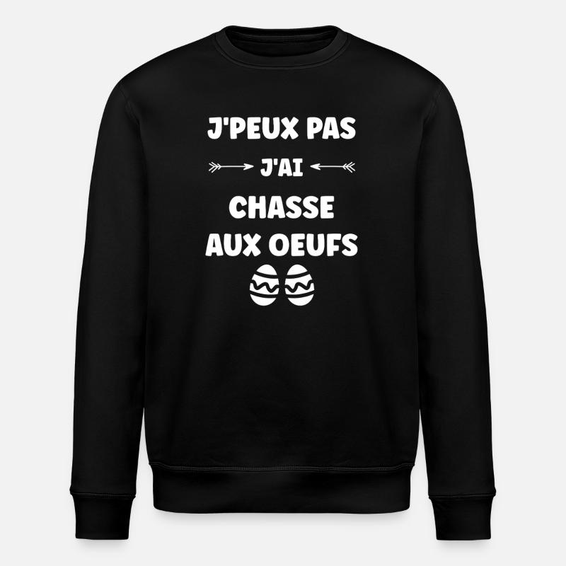 PâqueS chasse aux oeufs - Sweat bio ROLLER Stanley/Stella Unisexe - noir