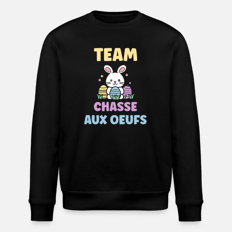 egg hunt - Stanley/Stella ROLLER Unisex Organic Sweatshirt - black