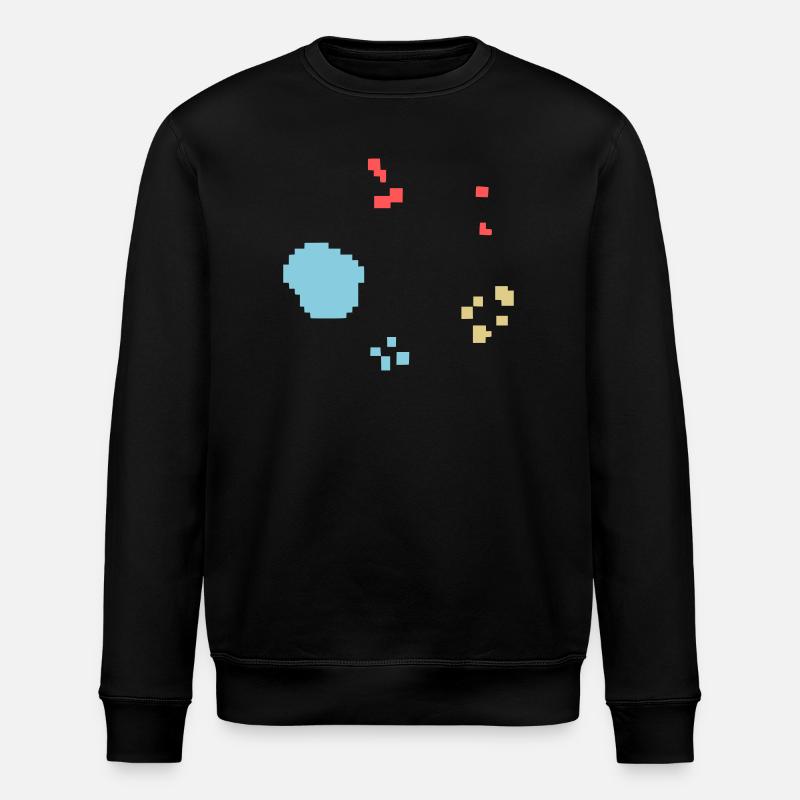 Bakterien Kultur Pixel Bunt - Stanley/Stella Unisex Bio-Sweatshirt ROLLER - Schwarz