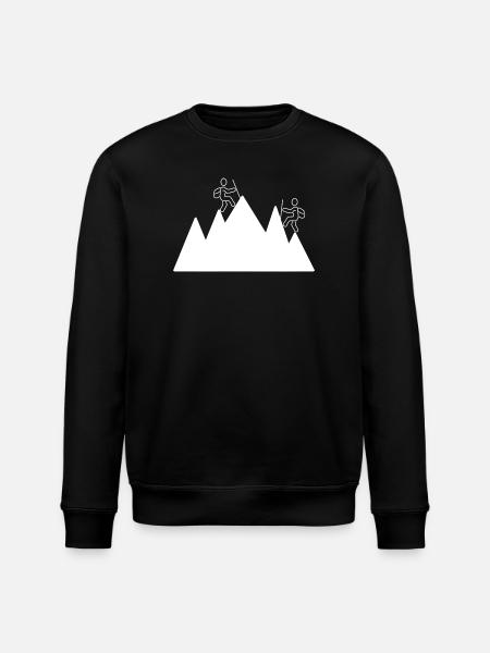 Mountaineer Lines Silhouette - Stanley/Stella ROLLER Unisex Organic Sweatshirt - black