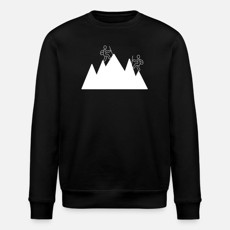 Silhouette des lignes d’alpinisme - Sweat bio ROLLER Stanley/Stella Unisexe - noir