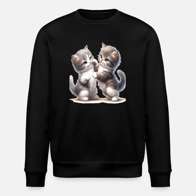 Illustration de l’amitié du chaton - Sweat bio ROLLER Stanley/Stella Unisexe - noir
