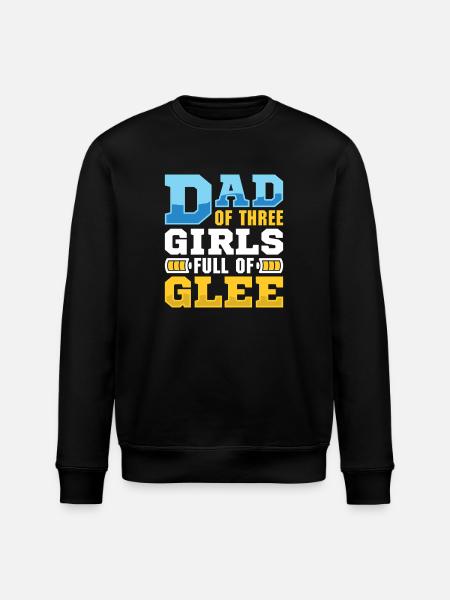 Dad father of three girls daughters - Stanley/Stella ROLLER Unisex Organic Sweatshirt - black