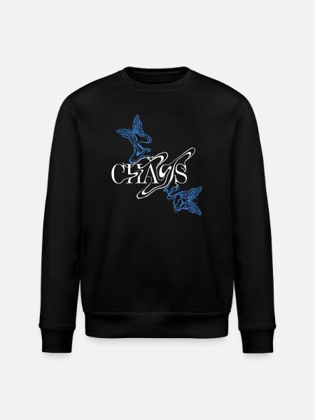 Butterfly font with wings - Stanley/Stella ROLLER Unisex Organic Sweatshirt - black