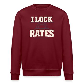 Mortgage Brokers, Loan Officers, - Stanley/Stella ROLLER Unisex Organic Sweatshirt - burgundy - Front - Nik (191cm)