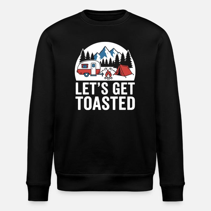 Lagerfeuer Camping Szene - Stanley/Stella Unisex Bio-Sweatshirt ROLLER - Schwarz