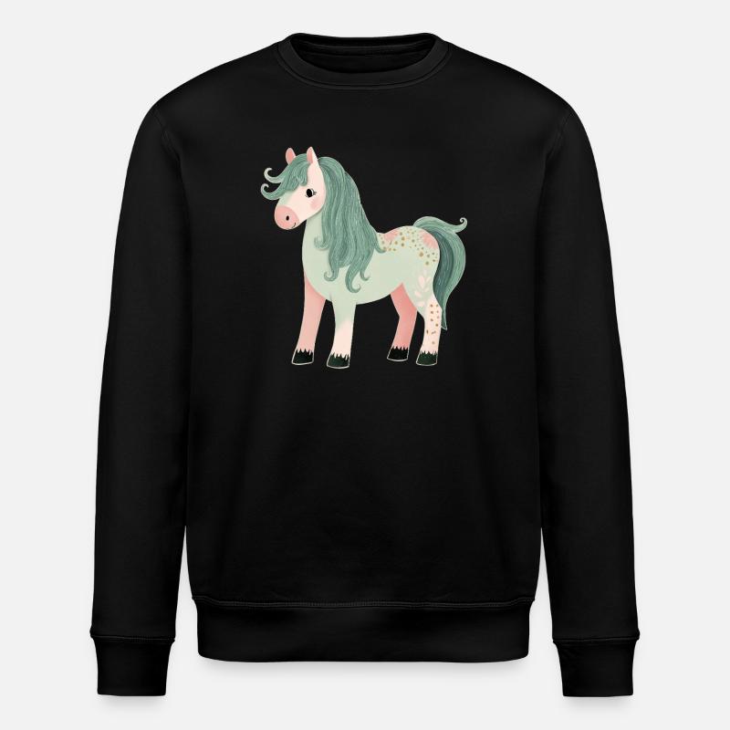 Cute Pony - Stanley/Stella ROLLER Unisex Organic Sweatshirt - black
