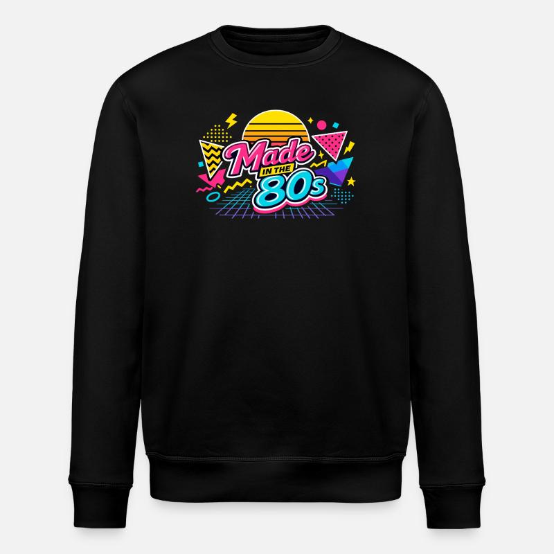 Made in the 80s Neon Retro - Stanley/Stella Unisex Bio-Sweatshirt ROLLER - Schwarz