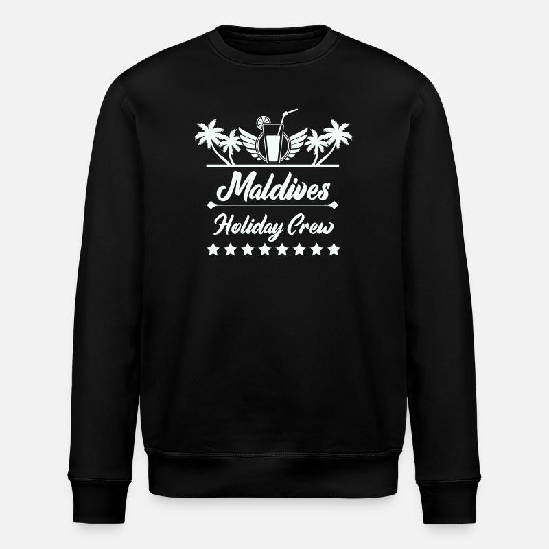 Maldives Holiday Crew - Stanley/Stella ROLLER Unisex Organic Sweatshirt - black