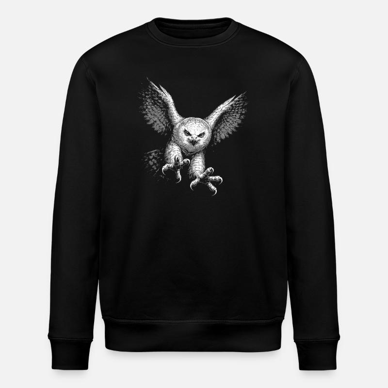 Harfang des neiges - Sweat bio ROLLER Stanley/Stella Unisexe - noir