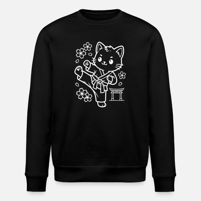 Karate Kawaii Cat - Sweat bio ROLLER Stanley/Stella Unisexe - noir