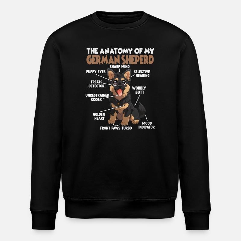 Deutscher Schäferhund Hundebesitzer T Schäferhund - Stanley/Stella Unisex Bio-Sweatshirt ROLLER - Schwarz