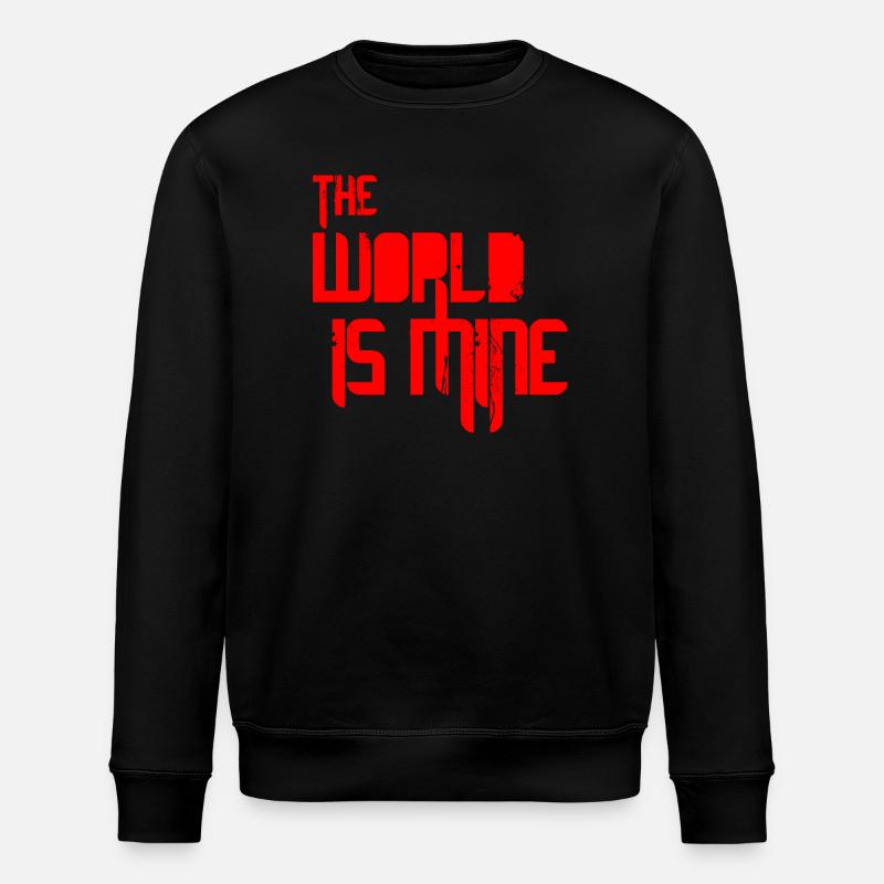Die Welt gehört mir – rot - Stanley/Stella Unisex Bio-Sweatshirt ROLLER - Schwarz