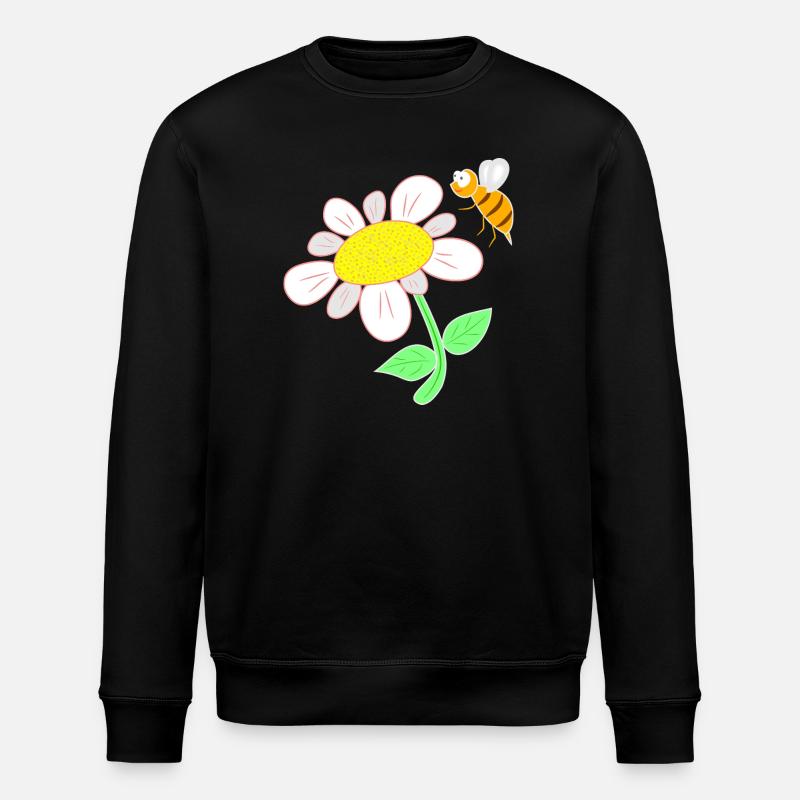 Abeille qui s’élève à la fleur - Sweat bio ROLLER Stanley/Stella Unisexe - noir