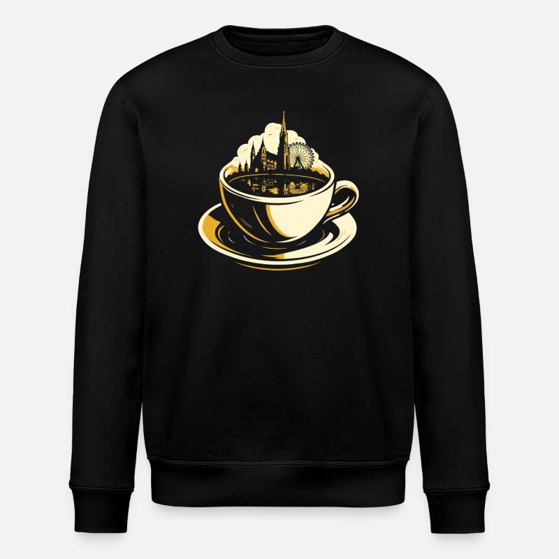 Vienna in a Cup - Stanley/Stella ROLLER Unisex Organic Sweatshirt - black