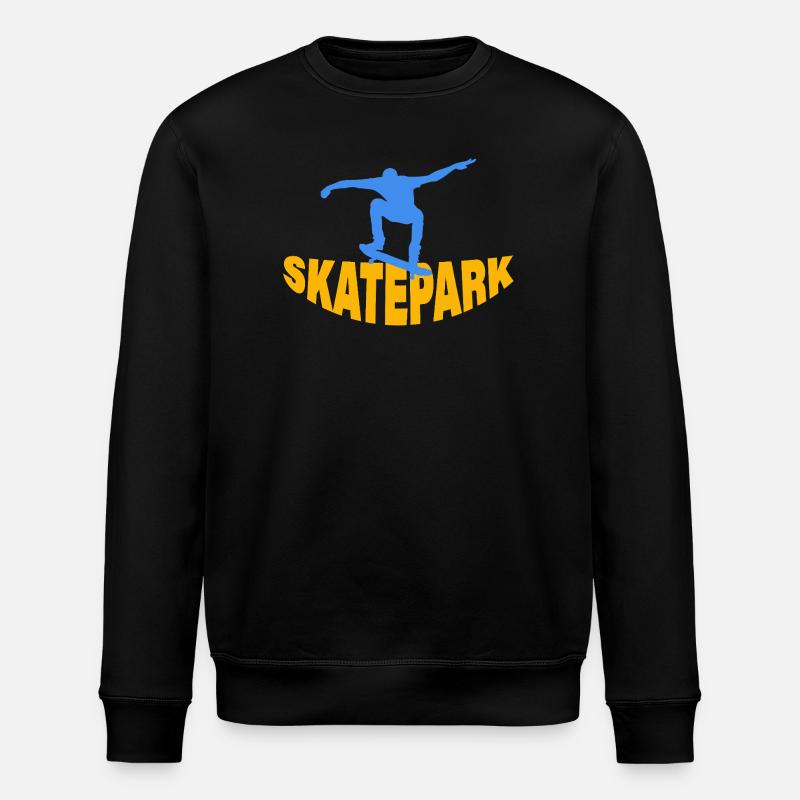 SKATEPARK - Stanley/Stella Unisex Bio-Sweatshirt ROLLER - Schwarz