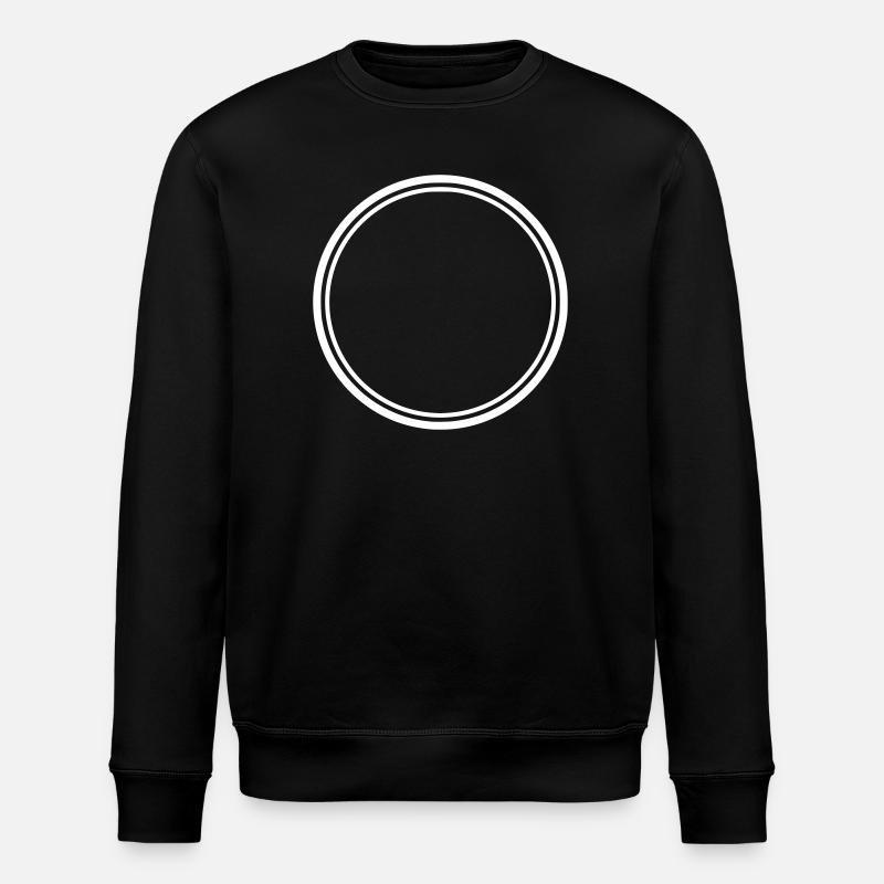 Circle Frame Outline Logo - Stanley/Stella ROLLER Unisex Organic Sweatshirt - black