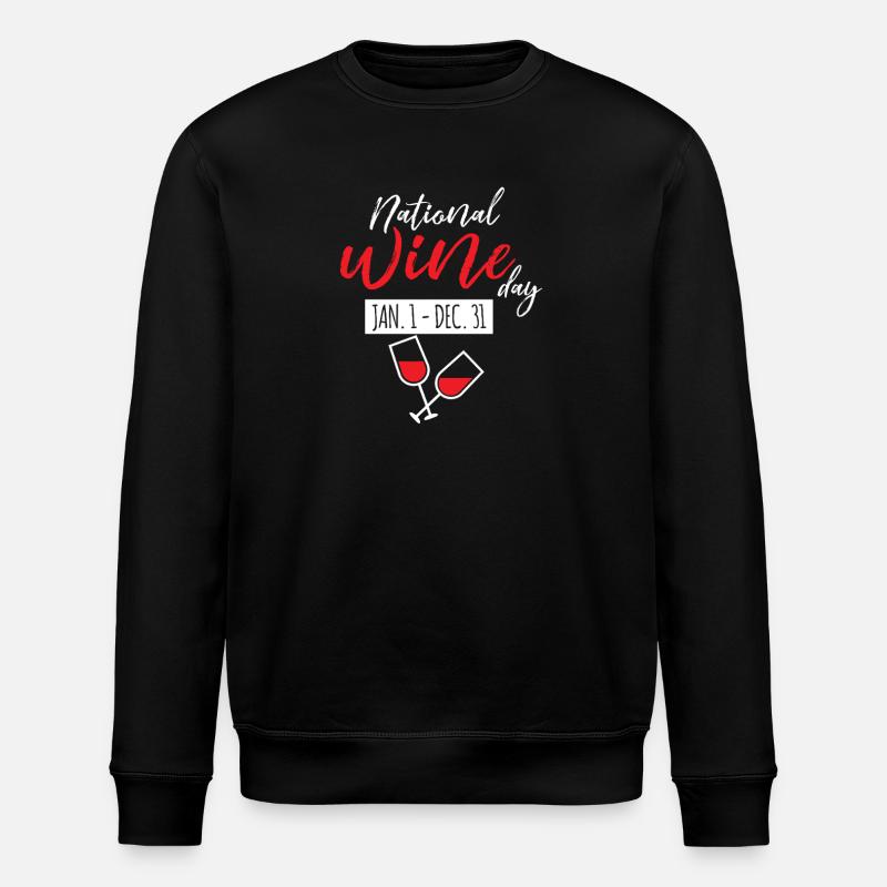 National Wine Day Celebration Design - Stanley/Stella Unisex Bio-Sweatshirt ROLLER - Schwarz