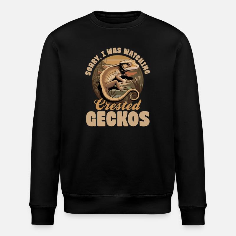 Gecko à crête reptile drôle - Sweat bio ROLLER Stanley/Stella Unisexe - noir