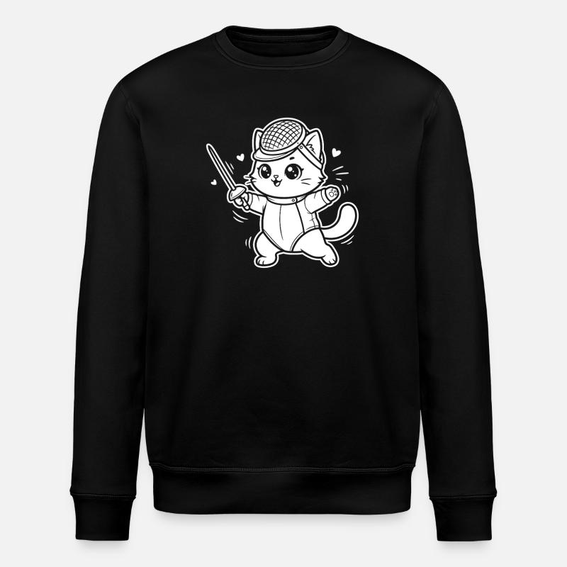 Escrime Kawaii Cat - Sweat bio ROLLER Stanley/Stella Unisexe - noir