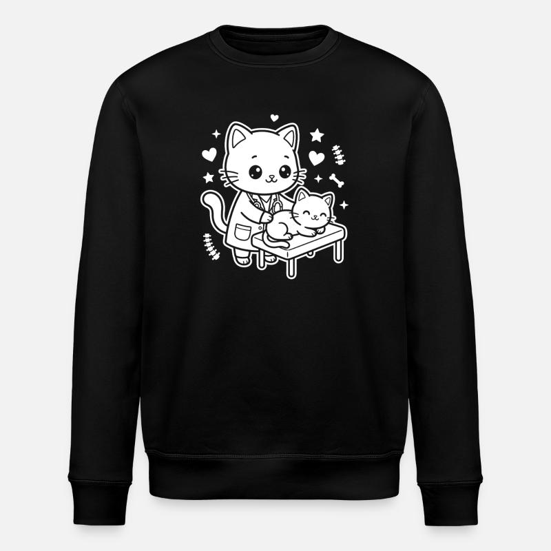 Kitten Vet - Stanley/Stella ROLLER Unisex Organic Sweatshirt - black