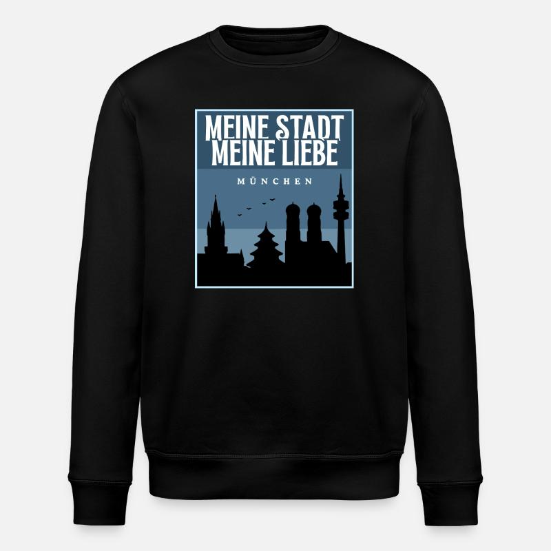 Meine Stadt - München - Stanley/Stella Unisex Bio-Sweatshirt ROLLER - Schwarz