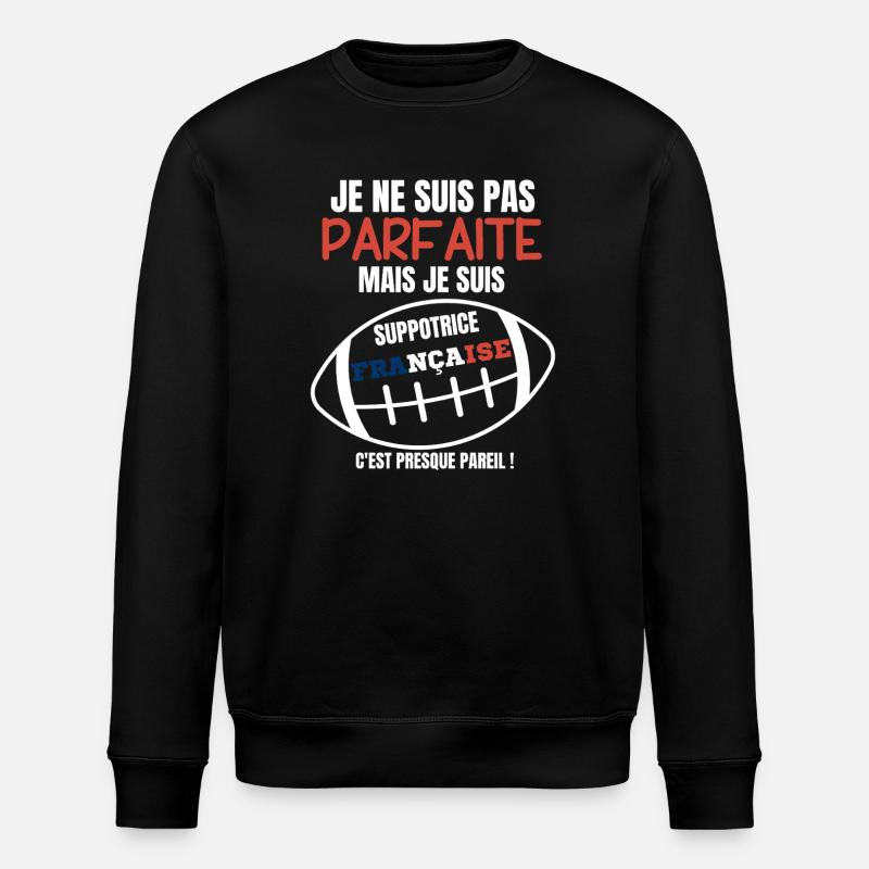 Supportrice Rugby Française Humour - Sweat bio ROLLER Stanley/Stella Unisexe - noir