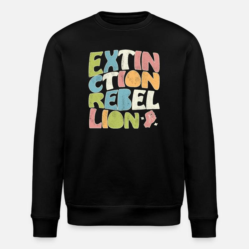 Extinction rebellion retro - Stanley/Stella Unisex Bio-Sweatshirt ROLLER - Schwarz