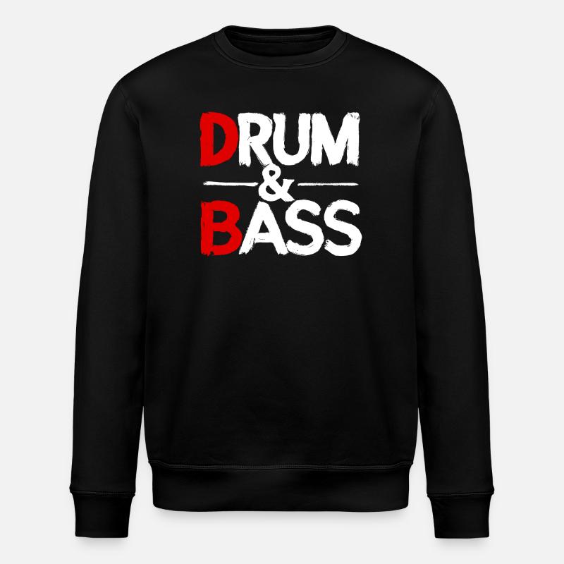 Drum & Bass / Rum & Ass Distressed - Stanley/Stella Unisex Bio-Sweatshirt ROLLER - Schwarz