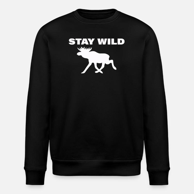 STAY WILD - Stanley/Stella Unisex Bio-Sweatshirt ROLLER - Schwarz