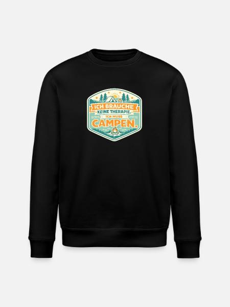 Camping humor: Goodbye therapy - Stanley/Stella ROLLER Unisex Organic Sweatshirt - black